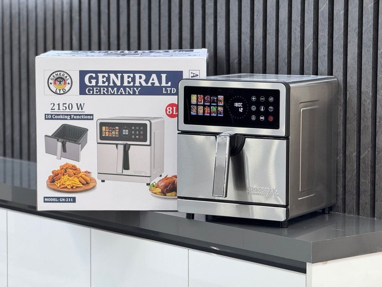 سرخ کن تمام استیل8لیتر جنرال آلمان دو المنت مدل GN211