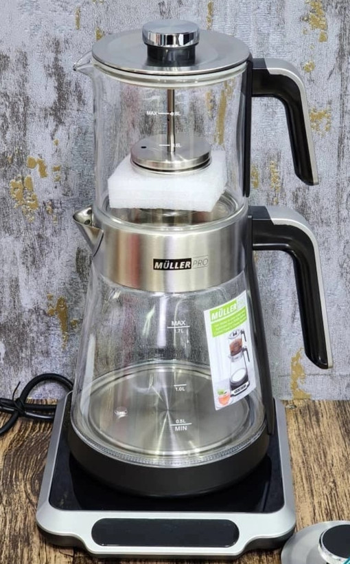 چای ساز مولر پرو مدل mp_2288 با کتری پیرکس ۱.۷ لیتری